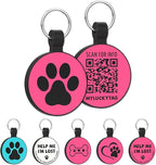 MYLUCKYTAG Silent Silicone QR Code Dog Tags - Scan QR, Receive Instant Pet Location Alert Email