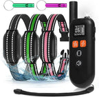 3 Dogs Training Collar with Remote 3 Pack - 3300FT Rechargeable, IPX7 Waterproof Dog Training Collar with Fashlight, E Collar for Small Medium Large Dogs(5-150lbs) - 4 Training Modes, Adjustable Strap