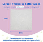 DR.EASY Odor Remover Pet Grooming Wipes 100Ct Lavender Plant Based Ingredients for Paws,Body,Nose &Bum Cleaning,Remove Dirt,Dander & Excess Hair with Soft and Thick Wipes,No Artificial Fragrance