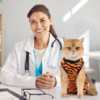 Avont Cat Recovery Suit - Kitten Onesie for Cats After Surgery, Cone of Shame Alternative Surgical Spay Suit for Female Cat, Post-Surgery or Skin Diseases Protection -Tiger(M+)