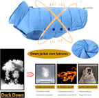 SPACE LION Puffer Jacket, Down Winter Coat, Waterproof, Windproof, Lightweight Jacket, Adjustable Fit for Small Dogs(LightBlue,S)