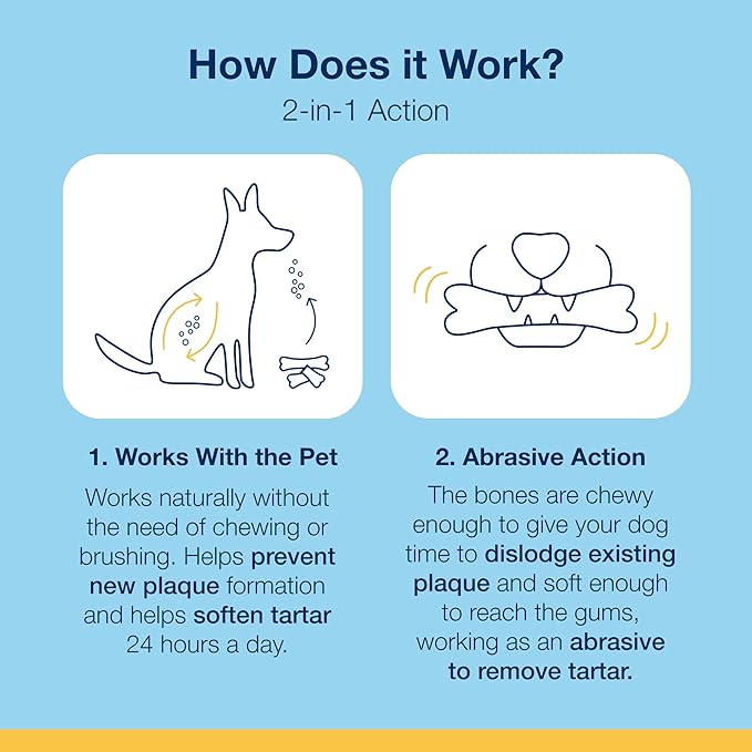 Proden PlaqueOff Sytem Mini Dental Care Bones - Peanut Butter Banana - 12 oz, Brown