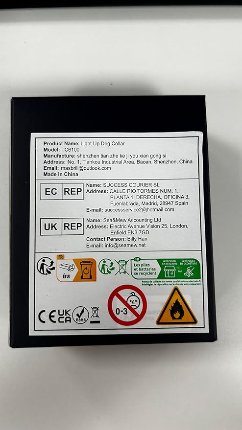 MASBRILL Light Up Dog Collar - LED Dog Collar Rechargeable Waterproof Night Walking Glow Collar for Dogs (M, Purple)