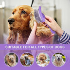 Dog Slicker Brush for Golden Doodle Grooming Kit - Dematting Brushes for Goldendoodles, Labradoodles, Poodles - Pet Hair Brush for Medium & Long Haired Dogs - Large (Purple)