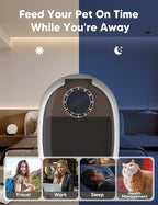 WOPET Automatic Cat Feeder, 48-Hour Programmable Pet Food Dispenser, Built-in Ice Gel Packs for Freshness – Ideal for Wet Food, Yogurt & Canned Meals – Perfect for Cats, Kittens & Small Dogs