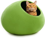 Woolygon Premium Wool Cat Cave Bed - Felt Cat Cave Handmade from 100% Merino Wool, Eco-Friendly Felt Cat Bed for Indoor Cats and Kittens