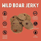 Winnie Lou Wild Boar Jerky Dog Treats – Limited Ingredient, Human Grade, Training Treats for Small, Medium & Large Dogs, Made in USA (2 Pack)