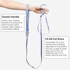 Cat Harness and Leash 2-in-1, Escape Proof Anti-Chocking Harness Adjustable Lighweight Leash Walking Outoor Training for Kitten Small Large Cats Puppy, US IDA Bronze Award (Midnight Black)