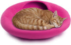Woolygon Premium Wool Cat Cave Bed - Felt Cat Cave Handmade from 100% Merino Wool, Eco-Friendly Felt Cat Bed for Indoor Cats and Kittens