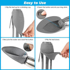 URPOWER 27 Oz Large Dog Water Bottle, Double Wall Insulated Stainless Steel Dog Travel Water Bottle Leak Proof Portable Pet Water Dispenser BPA-Free Drinking Bowl for Dog Outdoor Walking, Hiking