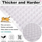 16 Pack Cat Repellent Outdoor Mat Cats Dogs Plastic Bendable Spiked Deterrent Training Repellent PET Mats with Spikes for Indoor Outdoor Supplies, 18.3 Square Feet, 16 x 13 Inch(Clear)