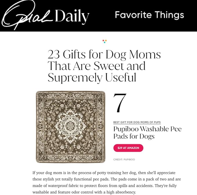 PUPIBOO Washable Pee Pads for Dogs and Cats - Super Absorbent Reusable Puppy Training Pads - 100% Waterproof, Leak-Proof & Non-Slip Whelping Pads for Pet Housebreaking