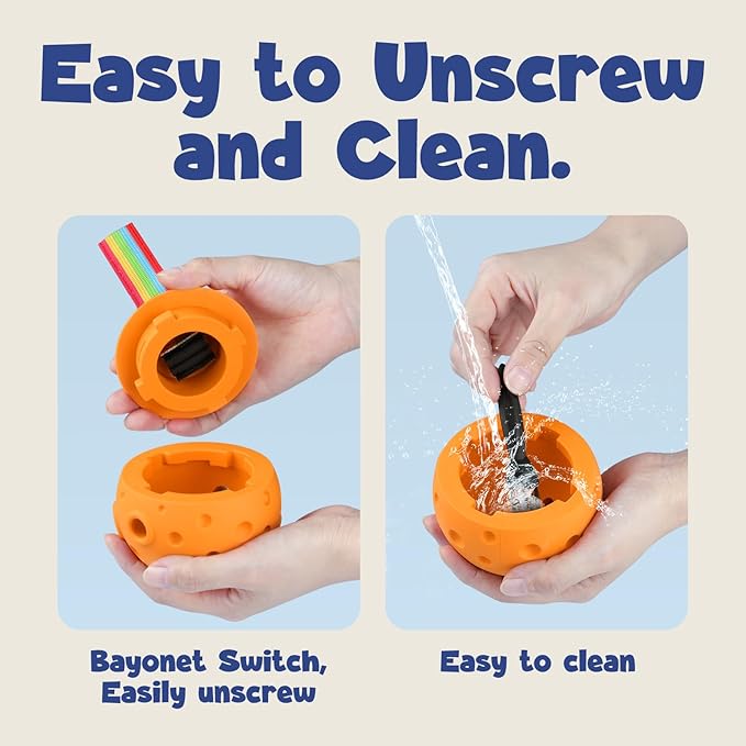 Dog Toys, Orange Scented Interactive Dog Chew Toys, Reduces Anxiety, Easy to Clean, Treat Dispensing, Outdoor Use, Adult Dogs, Large Breed, Natural Rubber, 1 Count