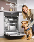 Stainless Steel Dog Water Fountain, 3 Gallon Extra Large Pet Fountains for Large Dogs, Great Dane Waterer Automatic Dog Bowl Dispenser,Filter Drinking Bowls for Multi Pets, Easy to Clean, Quiet Pump