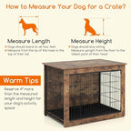 PETSITE Dog Crate Furniture for Small/Medium Dogs, 33" Indoor Pet House Side End Table w/Cushion, Double Doors, Heavy-Duty Chew-Resistant Wood Metal Dog Kennel up to 45 LBS (33 x 22 x 25.5 Inches)