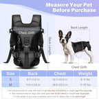 YUDODO Front Pet Carrier Backpack for Small Dogs and Cats, Secure and Breathable Mesh, Ergonomic Support, Adjustable for Walking, Hiking, or Travel (Black-Pro M)