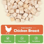 MON2SUN Freeze Dried Chicken Cat and Dog Treats, Single Ingredient Natural and Healthy Dog Snacks, High Protein Training Treats & Food Topper, 6oz