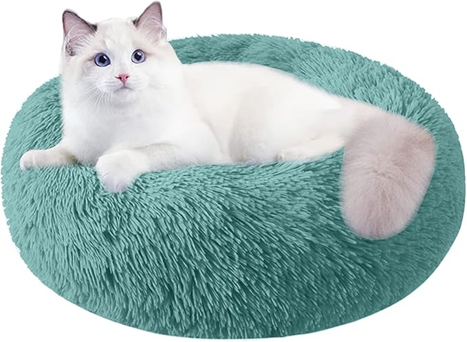 Cat Beds for Indoor Cats,20 Inch Dog Bed for Small Melium Large Dogs, Washable-Round Pet Bed for Puppy and Kitten with Slip-Resistant Bottom