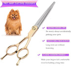 Fcysy Dog Grooming Kit - Hair Scissors Thinning Shears Set for Dogs & Cats