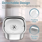 UPSKY 3L Dog Water Bowl 101oz Stainless Steel No Spill Large Capacity Dog Food Water Bowl Slow Water Feeder, Spill Proof Pet Water Dispenser Vehicle Carried Travel Water Bowls