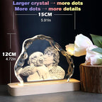 Personalized Dog Memorial Gifts, Custom Pet 3D Crystal Photo，Pet Memorial,3D Engraved Crystal Keepsake Gift, Dogs Or Cats Personalized Photo Frame