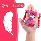 Puppytie No Pull Small Dog Harness with Multifunction Dog Leash,Lightweight Soft Adjustable No Choke Escape Proof Pet Harness Vest Pet Harness Vest,Suede Bow Wine red,S