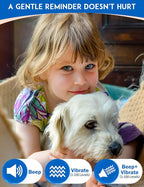 PaiPaitek Vibrating Dog Collar No Shock, 3300ft Range Dog Beep Collar with Remote, IPX7 Waterproof Rechargeable No Shock Training Collar for 5-120 lbs All Breeds - No Prongs