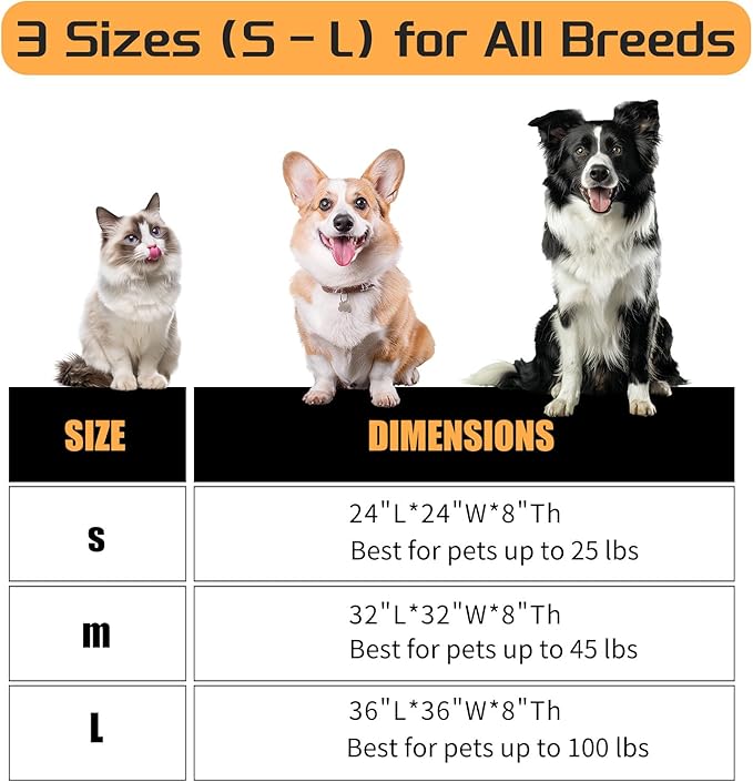 Comfort Donut Dog Bed - Ultra-Soft Pet Bed with Neck Support, 3 Sizes (Machine Washable) for Small/Medium/Large Dogs & Cats