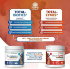 NWC Naturals Twin Pack - Probiotics and Digestive Enzymes for dogs and cats one Total-Zymes and one Total-Biotics 8-Ounce