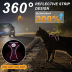 BEAUTYZOO Cat Harness and Leash Set for Walking Escape Proof- Neck Release Adjustable Vest Harness for Kitten, Small/Medium/Large Cats, Breathable Mesh & Reflective Strips Travel Harness for Outdoor