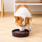 vancasso Ceramic Slow Feeder Dog Bowls, Puzzle Dog Food Bowls with Floral Maze, Anti -Slip Pet Food Dish for Medium Breed, 1.5 Cups, Purple