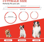 Light Up Led Dog Collar Rechargeable Waterproof, Glow in Dark Dog Collar, TPU Cuttable Lighted Dog Collars for Night Walking Charging USB, Safety for Small Medium Large Dogs Red