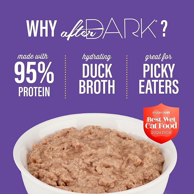 Tiki Cat After Dark Pate, Duck & Chicken Liver, High-Protein Ingredients, Wet Cat Food for Adult Cats, 3 oz. Can (12 Count)