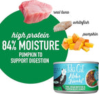 Tiki Cat Aloha Friends, Tuna, Ocean Whitefish & Pumpkin, Grain-Free & High Moisture, Wet Cat Food for All Life Stages 5.5 oz. Cans (Pack of 8)