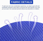 Cat Harness and Leash Set, Upgraded Escape Proof Adjustable Kitten Vest with Lead for Small Cat Outdoor Walking, Soft Breathable Mesh Jacket with Reflective Strips for Dark Night S Klein Blue