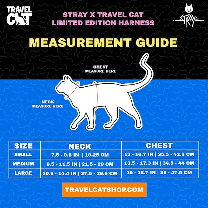 Travel Cat & Stray Cat Harness and Leash Set - Adjustable Velcro Mesh Cat Harness and Strong Nylon Leash Kit - Comfort Escape Proof Harness for Cats, Kitten for Outdoor Walking,Hiking (Small: 9-11 in)