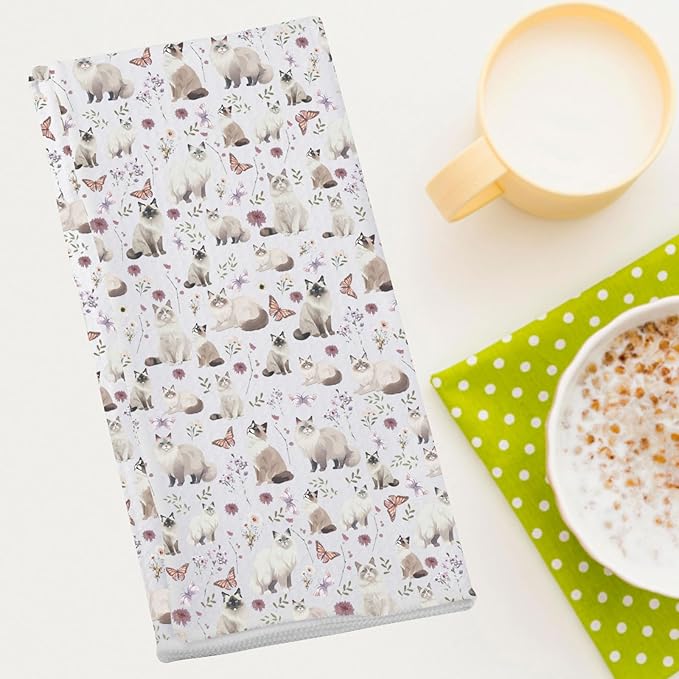 G2TUP Ragdoll Cat Kitchen Towels Ragdoll Cat Dish Towel Ragdoll Cat Lover Gifts Ragdoll Cat Owner Gift Ragdoll Cat Housewarming Gifts (Ragdoll cat kt)