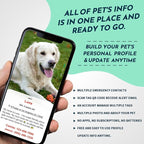 MYLUCKYTAG QR Code Stainless Steel Dog ID Tag, Personalized, Digital Pet Tag, Engraved