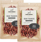 Farm Hounds - Boar Trainers - Premium Natural Jerky for Dogs - from 100% Humanely Raised Boar - Easy-Break - Great for Training & Treats - No Added Fillers - Made in USA - 4.5 oz - 2 Pack
