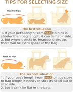 Dog Carrier for Small Dogs Rabbit cat with Large Pockets, Cotton Bag, Dog Carrier Soft Sided, Collapsible Travel Puppy Carrier (Grey, 17" L x 7.5" W x 12" H)