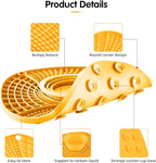 Lick Mat for Small Dogs and Cats with Suction Cups, Silicone Slow Feeder Lick Pad with Collapsible Bowl for Anxiety Relief, Pet Puzzle Treat Mat for Bathing Grooming Trimming (Yellow)