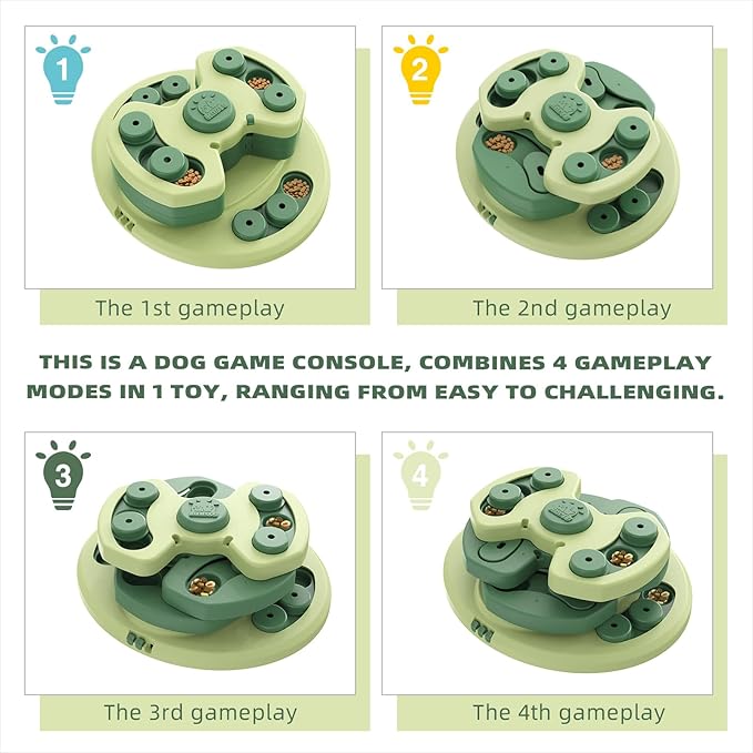KADTC Dog Puzzle Toy for Small/Medium/Large Dogs Puppy Food/Treat Toys Level 3 in 1 Interactive Mental Stimulation Brain Games Boredom Busters Keep Them Busy Beginner Enrichment Puzzles Toys