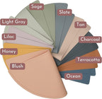 Waterproof Silicone Pet Food Mat - Non-Slip, Spill-Proof Feeding Mats for Floors, Raised Edge Design, Easy-to-Clean Mat for Dog & Cat Bowls, 21" Across x 10.5" Deep, Medium-Sage Green