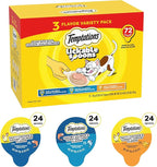 Temptations Lickable Spoons Adult Wet Cat Treats, 72 Spoons, Variety Pack