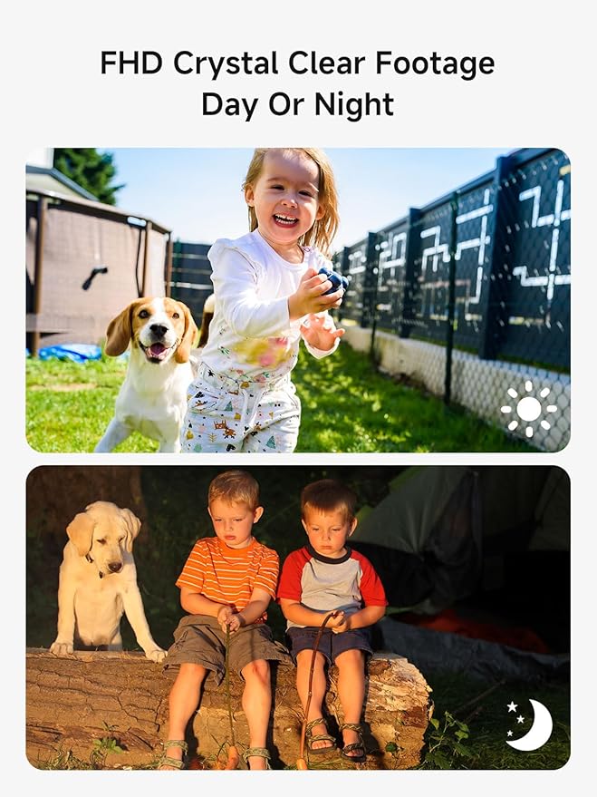 Noorio Wireless Security Cameras for Home Security, Battery-Powered 1080P Indoor/Outdoor Camera Magnetic, AI Detection, Free Local Storage, Color Night Vision, IP66 Weatherproof, 2.4G WiFi Only