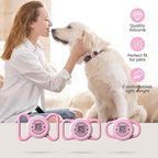 Waterproof AirTag Dog Collar Holder for Apple Tracker QR Code Case Pink