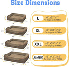 Washable Orthopedic Large Dog Bed - Big Dog Beds with Removable Waterproof Cover and Non-Slip Bottom XL Large Pet Beds with Bolster Extra Large Dogs Bed