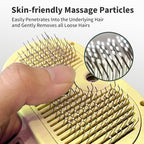 3 In 1 Steamy Brush with Release Button and Tank, Anti-Static Pet Brush for Long and Short Hair Pets to Remove Tangles and Loose Fur (Yellow)