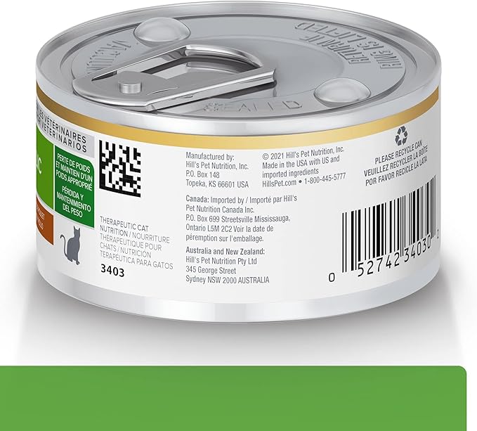 Hill's Prescription Diet Metabolic Weight Management Vegetables & Chicken Stew Wet Cat Food, Veterinary Diet, 2.9 oz. Cans, 24-Pack