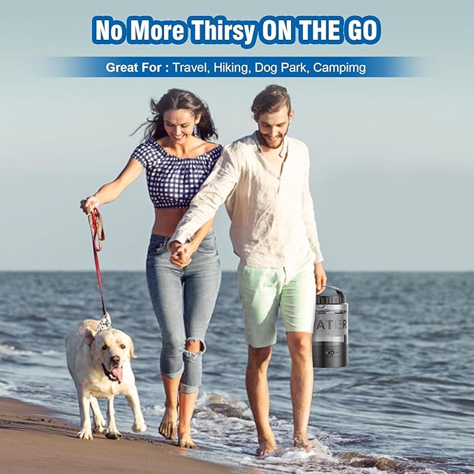 Dog Water Bottle Travel Bowl - 95oz Large Portable Dog Water Bowls Dispenser for Camping Essentials Hiking Traveling Beach Car Park Accessories, Leak Proof Pet Drinking Bottle Jug Bowls Dispenser